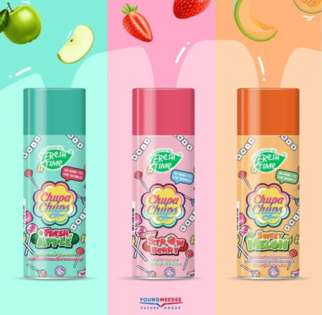 Chupa Chups สเปรย์ปรับอากาศ ดับกลิ่นไม่พึงประสงค์ ขนาด 450 มล. มี 3 กลิ่นหอม